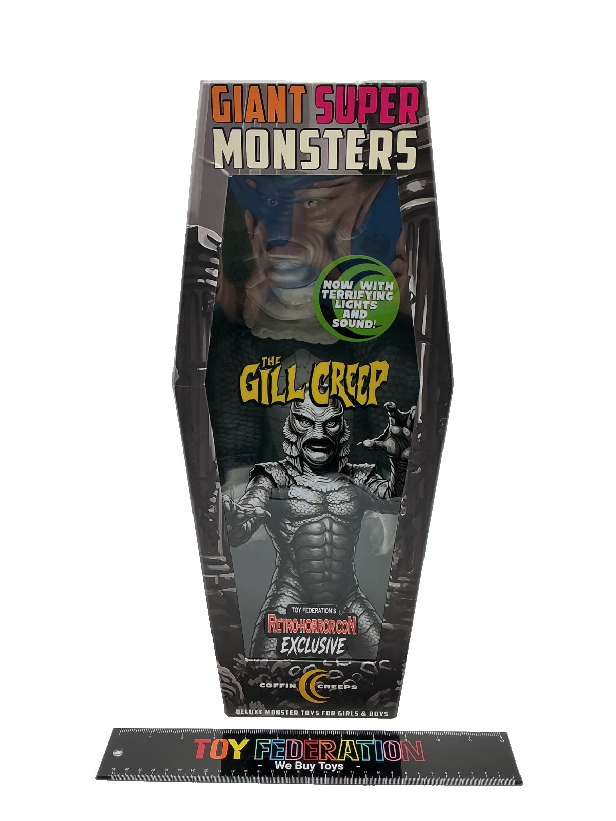 Con Exclusive 2026 COFFIN CREEPS Giant Super Monsters B&W THE GILL CREEP Con Exclusive 2026 COFFIN CREEPS Giant Super Monsters B&W THE GILL CREEP