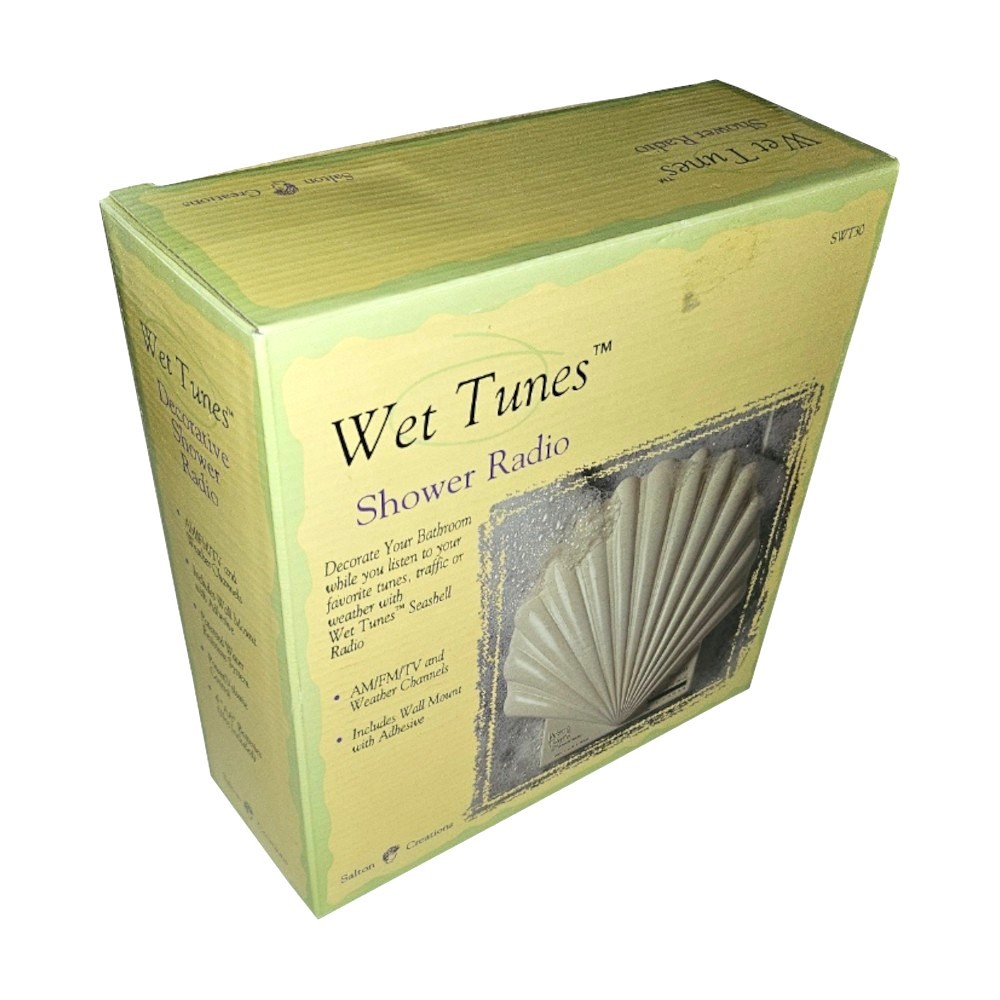 Vintage Salton Wet Tunes Seashell Shower Radio AM FM Water Resistant