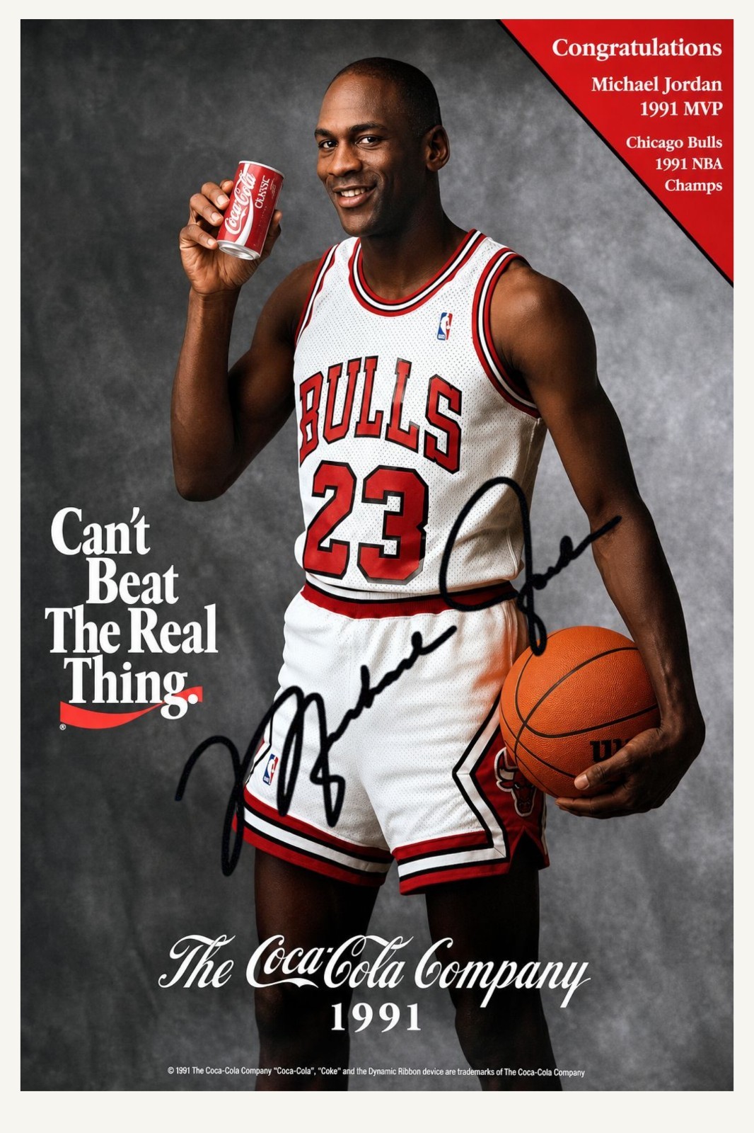 Vintage Rear Michael Jordan 90 and 91 24x36 Coke Coca-Cola Posters/Prints. Vintage Rear Michael Jordan 90 and 91 24x36 Coke Coca-Cola Posters/Prints.