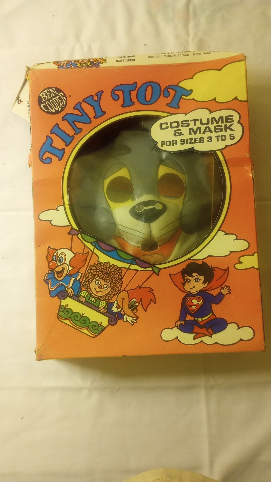 Vintage Ben Cooper Tiny Tot Tom & Jerry Halloween Costume w/ Box -READ- No Pants
