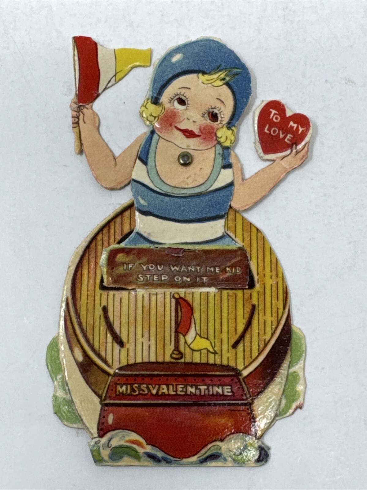 Vintage Valentine Mechanical Girl Swimsuit \