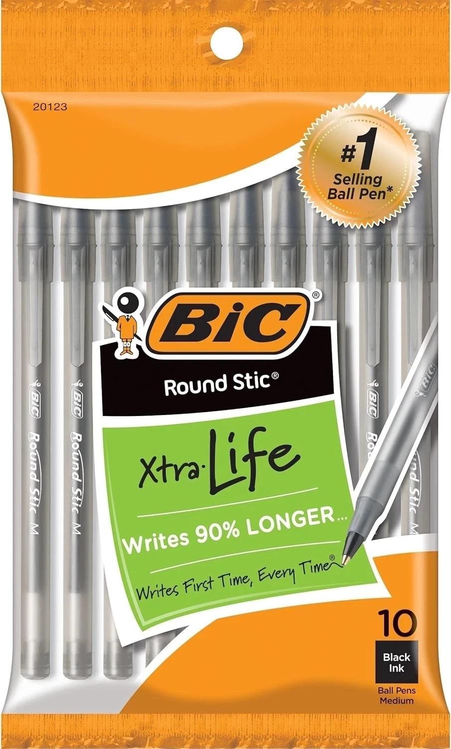 Pack of 10 Ballpoint Pen - Black Ink Ball Point Pens for Office Writing School Pack of 10 Ballpoint Pen - Black Ink Ball Point Pens for Office Writing School