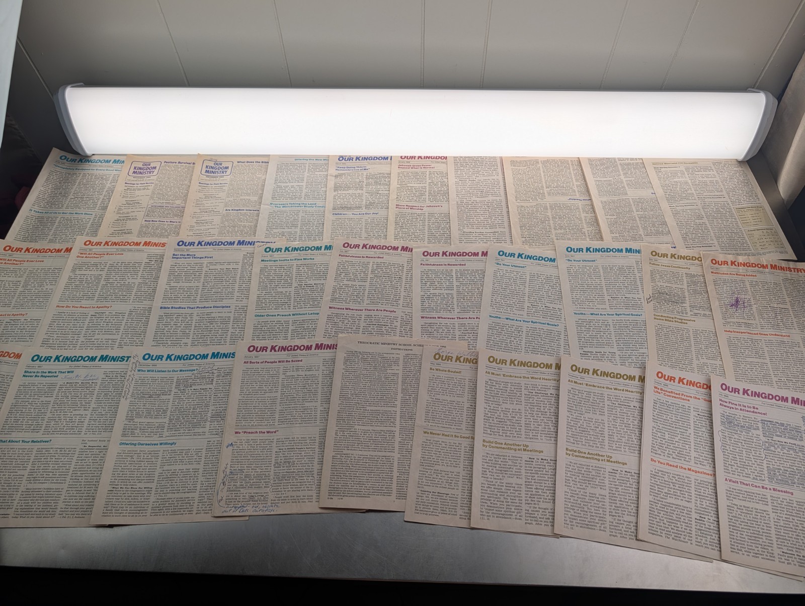 Our Kingdom Ministry Jehovah\'s Witness 80s-90s School Material 80 Sheets Lot #6 Our Kingdom Ministry Jehovah\'s Witness 80s-90s School Material 80 Sheets Lot #6