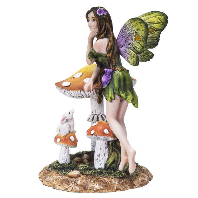 MUSHROOM FAIRY W/ BUNNY 6 INCH - 14316 MUSHROOM FAIRY W/ BUNNY 6 INCH - 14316