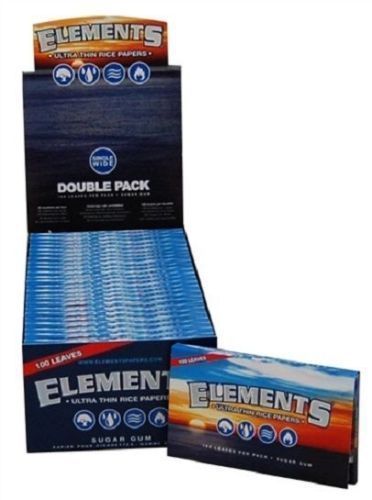 FULL BOX 25PKS Elements Single Wide 1.0 Ultra Thin Rice Cigarette Rolling Papers