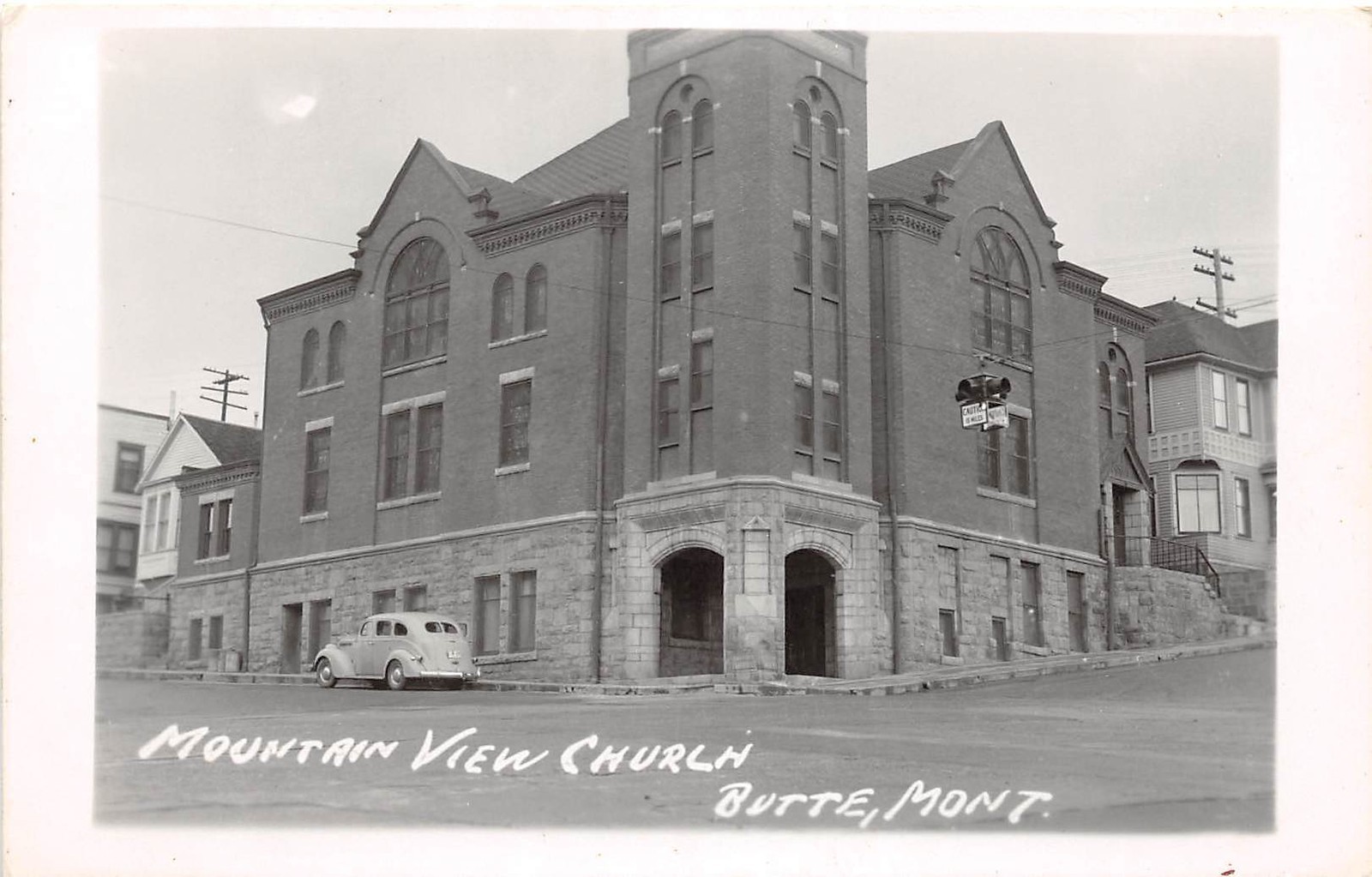 D55/ Butte Montana Mt Real Photo RPPC Postcard c1940s Mountain View Church D55/ Butte Montana Mt Real Photo RPPC Postcard c1940s Mountain View Church