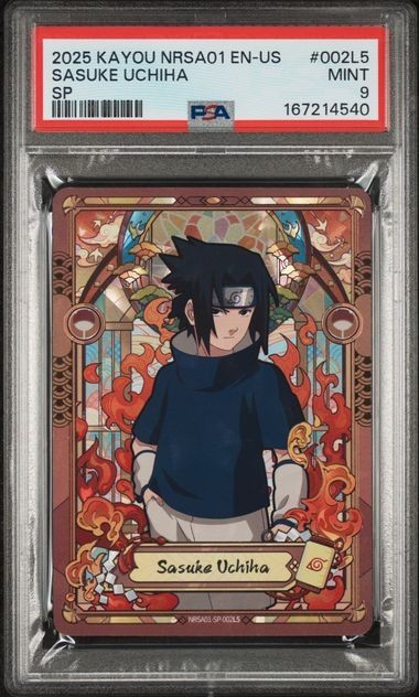 2025 KAYOU NARUTO SMRITI COLLECTIBLE CARD NRSA01 SASUKE UCHIHA PSA 9