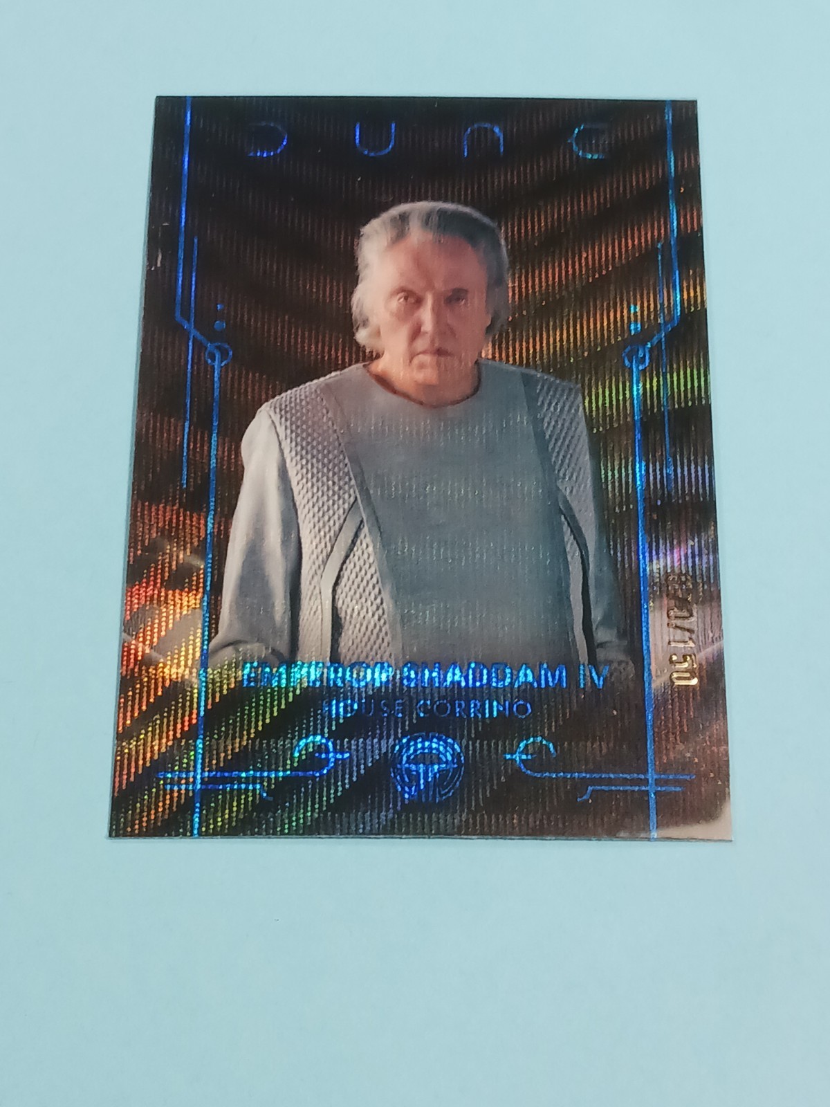 2024 Topps Chrome Dune Emperor Shaddam IV Christopher Walken Blue Wave /150 #50