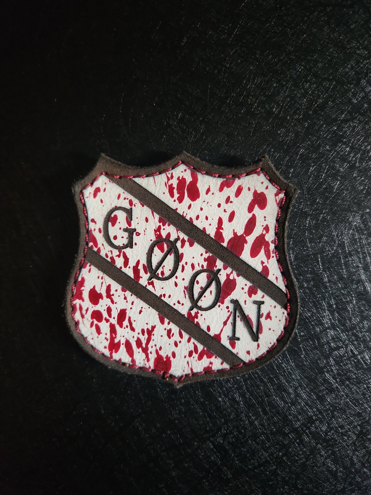GoonTape X Bald Bros Limited Edition Blood Splatter Halloween Patch Leather