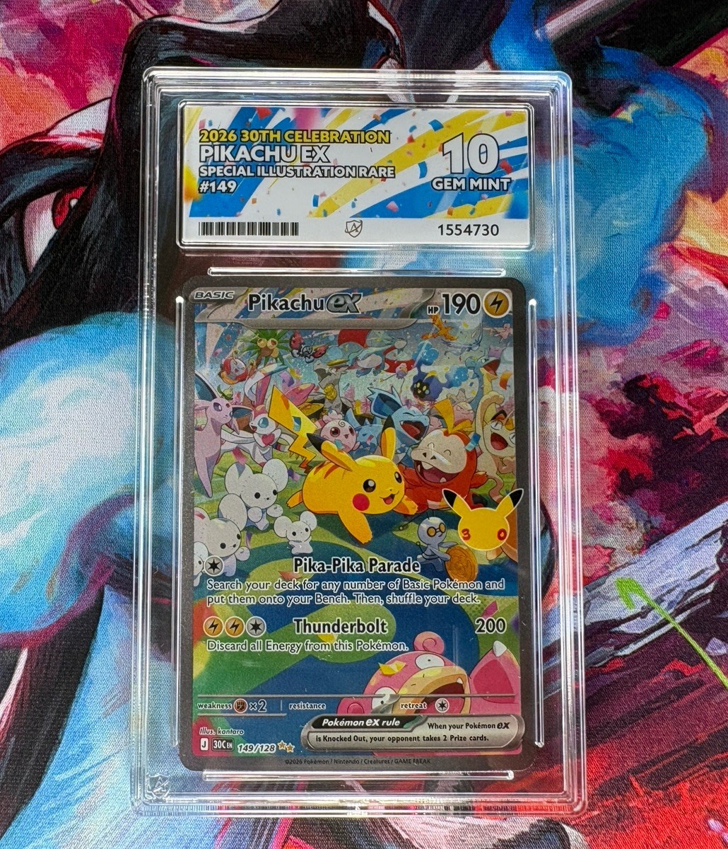 ACE 10 Pikachu ex 149/128 SIR 30th Celebration Pokemon Card