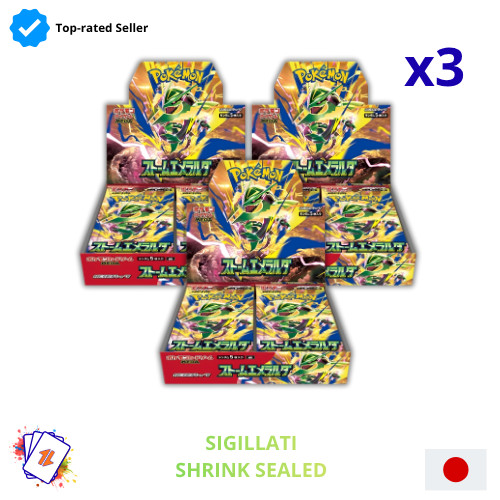 Pokemon x3 Box Storm Emerald M6 Booster Box SEALED shrink Jap Japanese