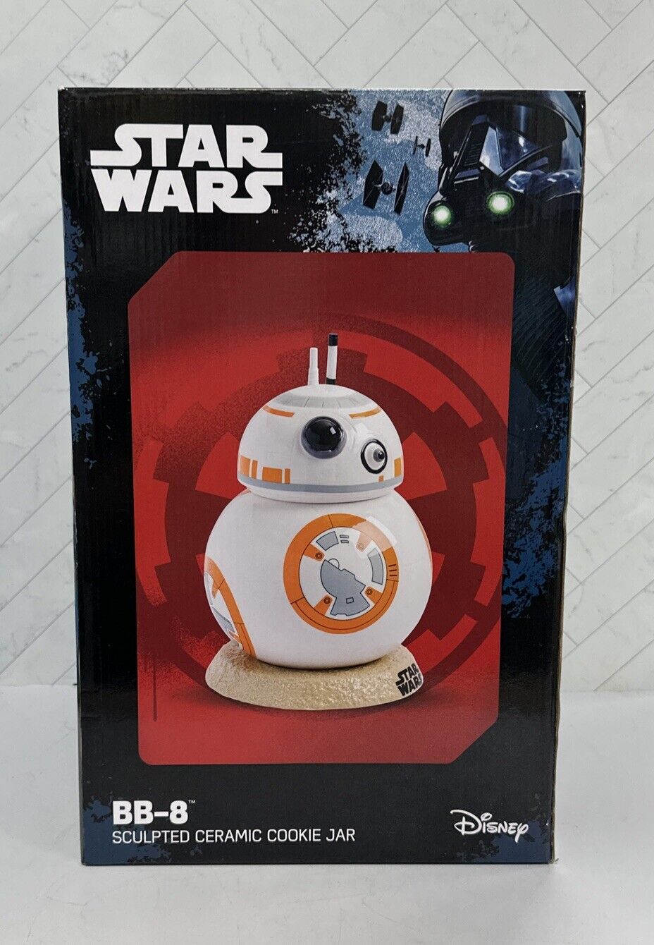 Star Wars BB8 Droid Ceramic Molded Shaped Cookie Jar in Box