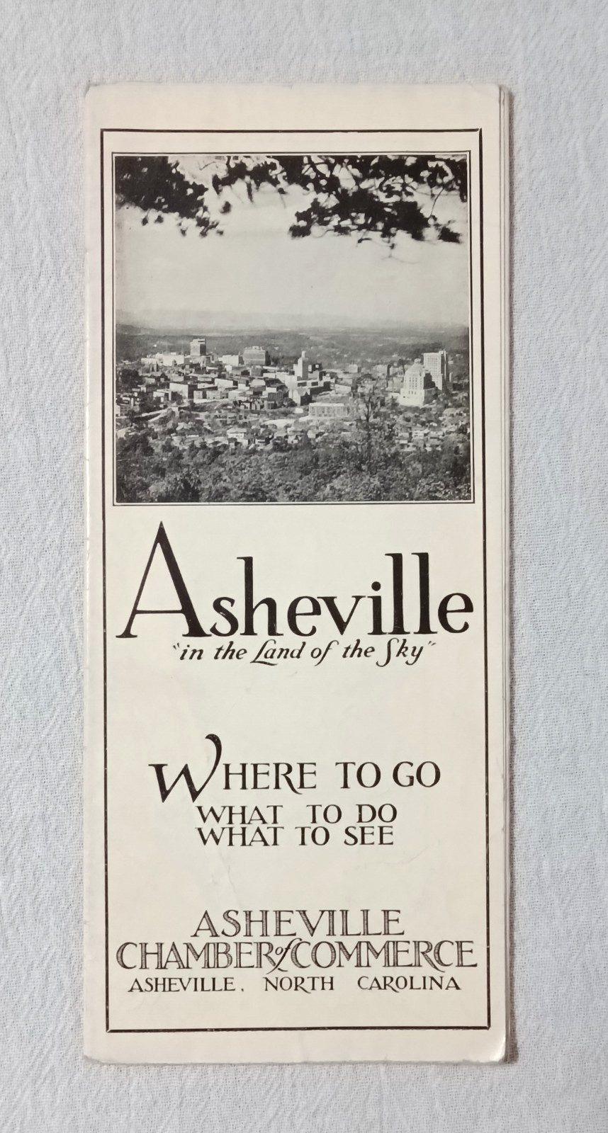 VINTAGE ASHEVILLE NORTH CAROLINA BROCHURE MAP NO DATE VINTAGE ASHEVILLE NORTH CAROLINA BROCHURE MAP NO DATE