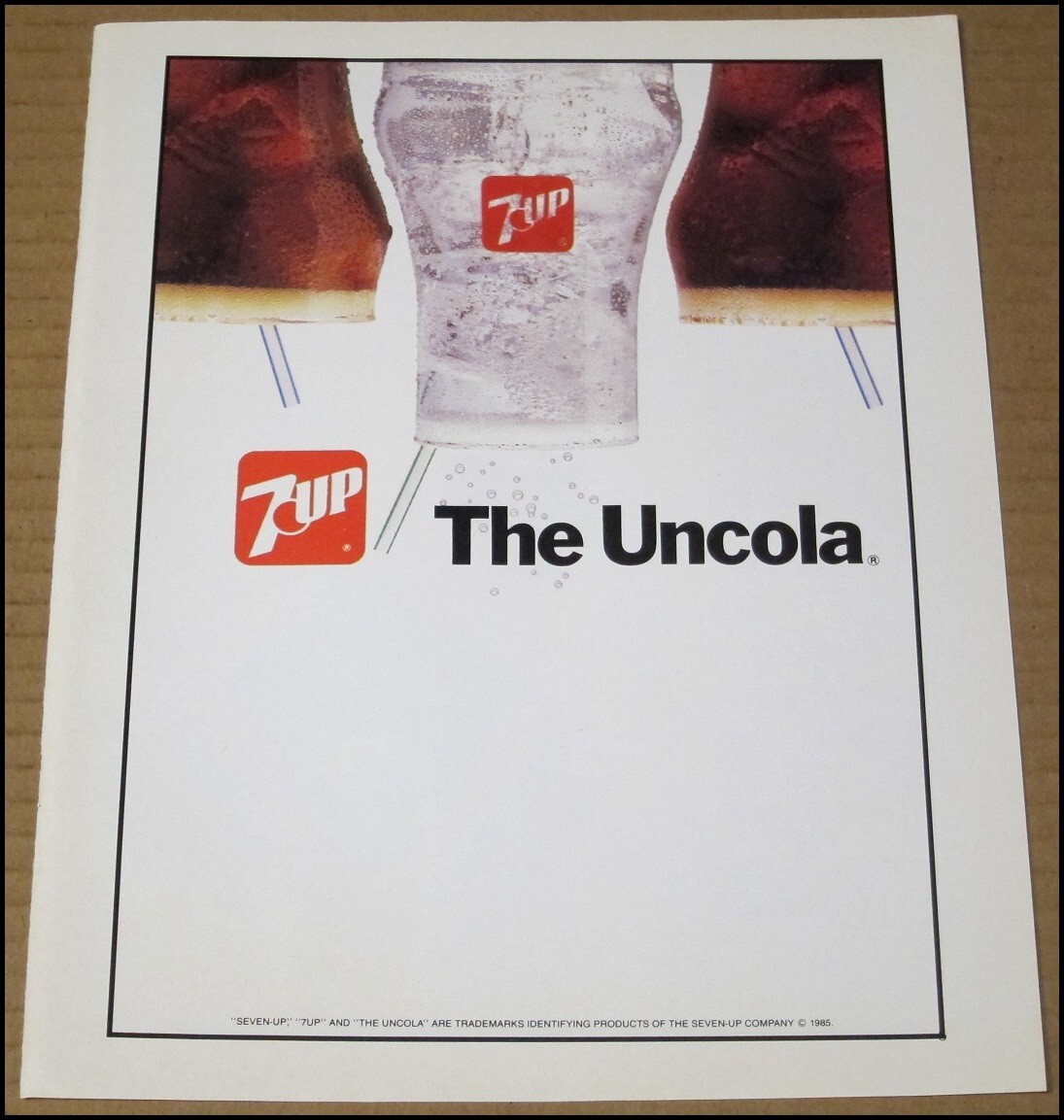 1985 Seven-Up 7 Up Print Ad Advertisement The Uncola 7up Lemon-Lime Vintage