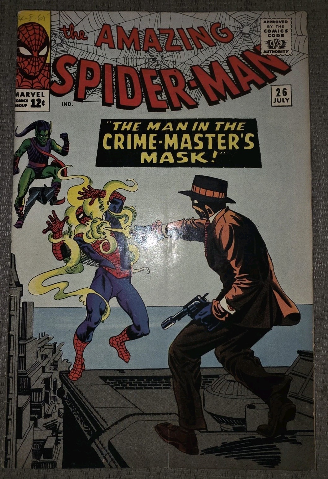 Marvel Comics Amazing Spider-Man #26 1st Crime Masters Green Goblin 1965 Silver Marvel Comics Amazing Spider-Man #26 1st Crime Masters Green Goblin 1965 Silver