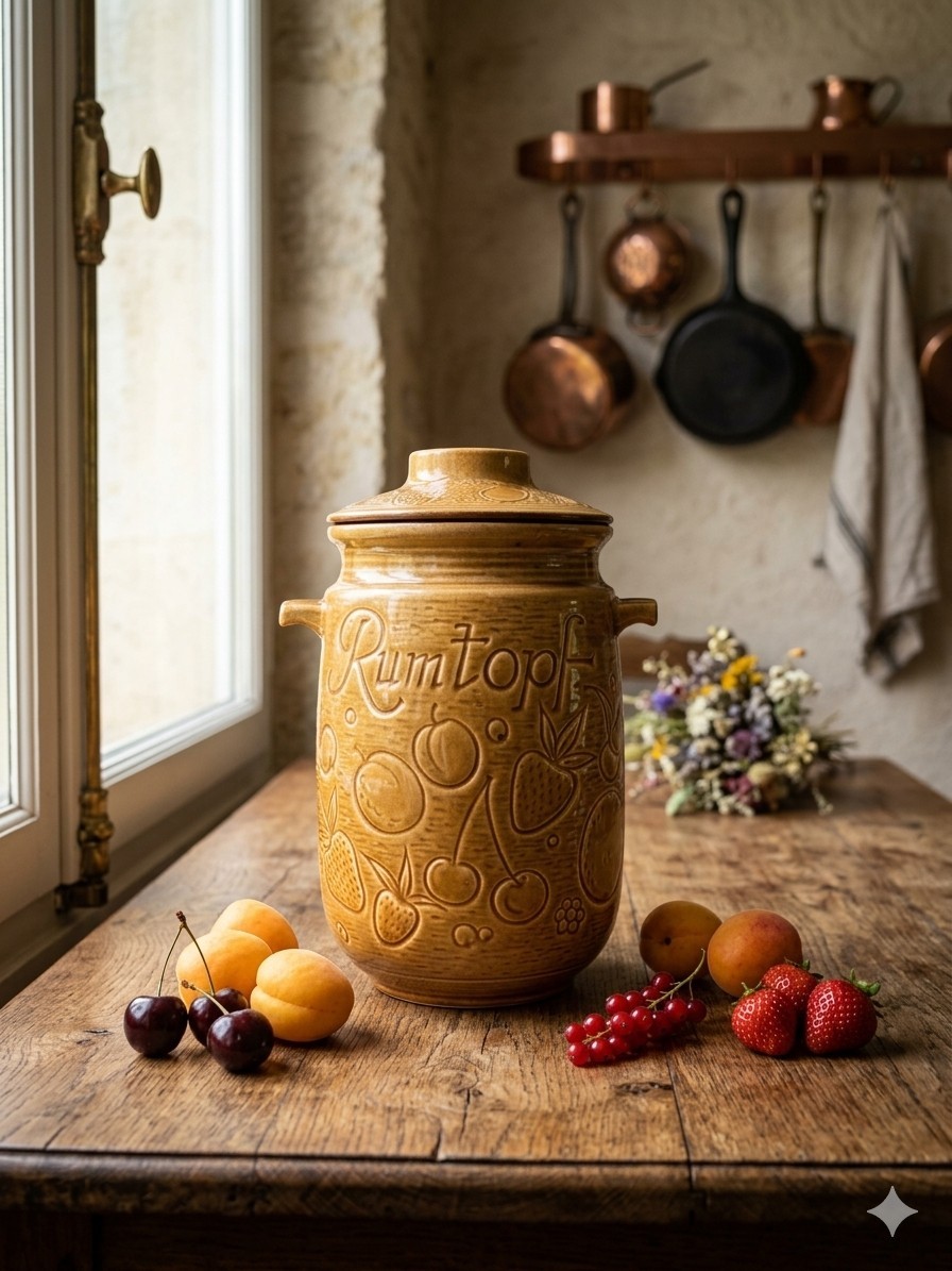 Vintage West Germany Scheurich Rumtopf Ceramic Lidded Crock Pot Jar 204-28...