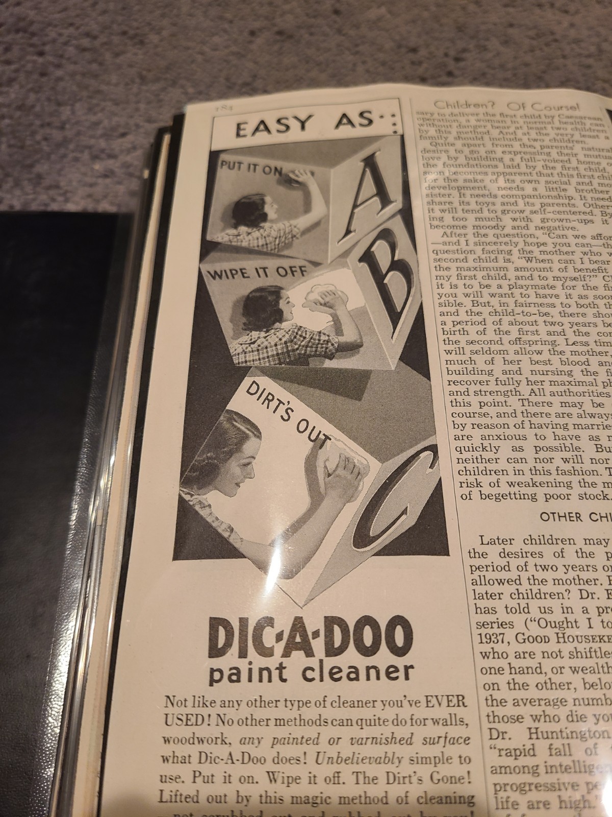 1938 Print Ad Dic-A-Doo Paint Cleaner Easy As 2.75\