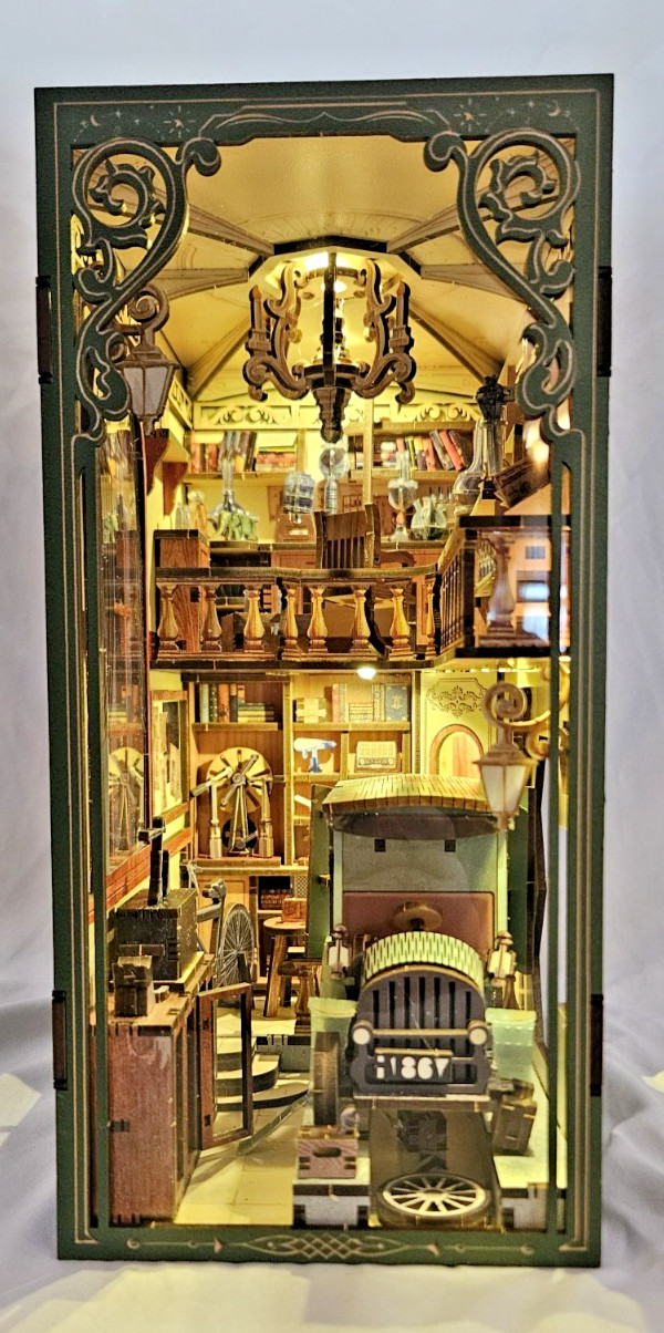 Radium Lady Book Nook | Pre‑Built LED Miniature | Batteries Included