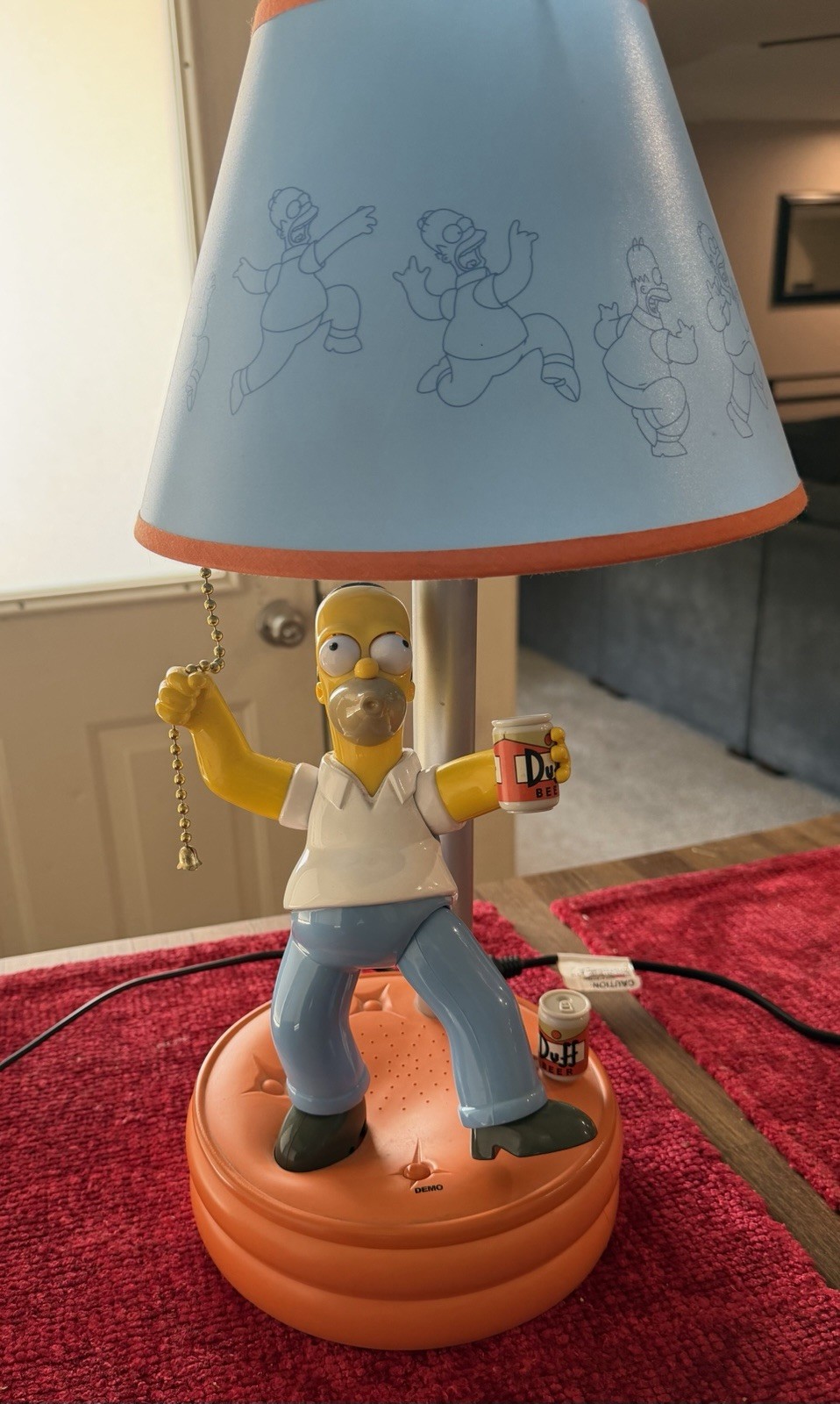 Vintage, RATE 2004 Homer Simpson Animated Table Lamp by KNG America