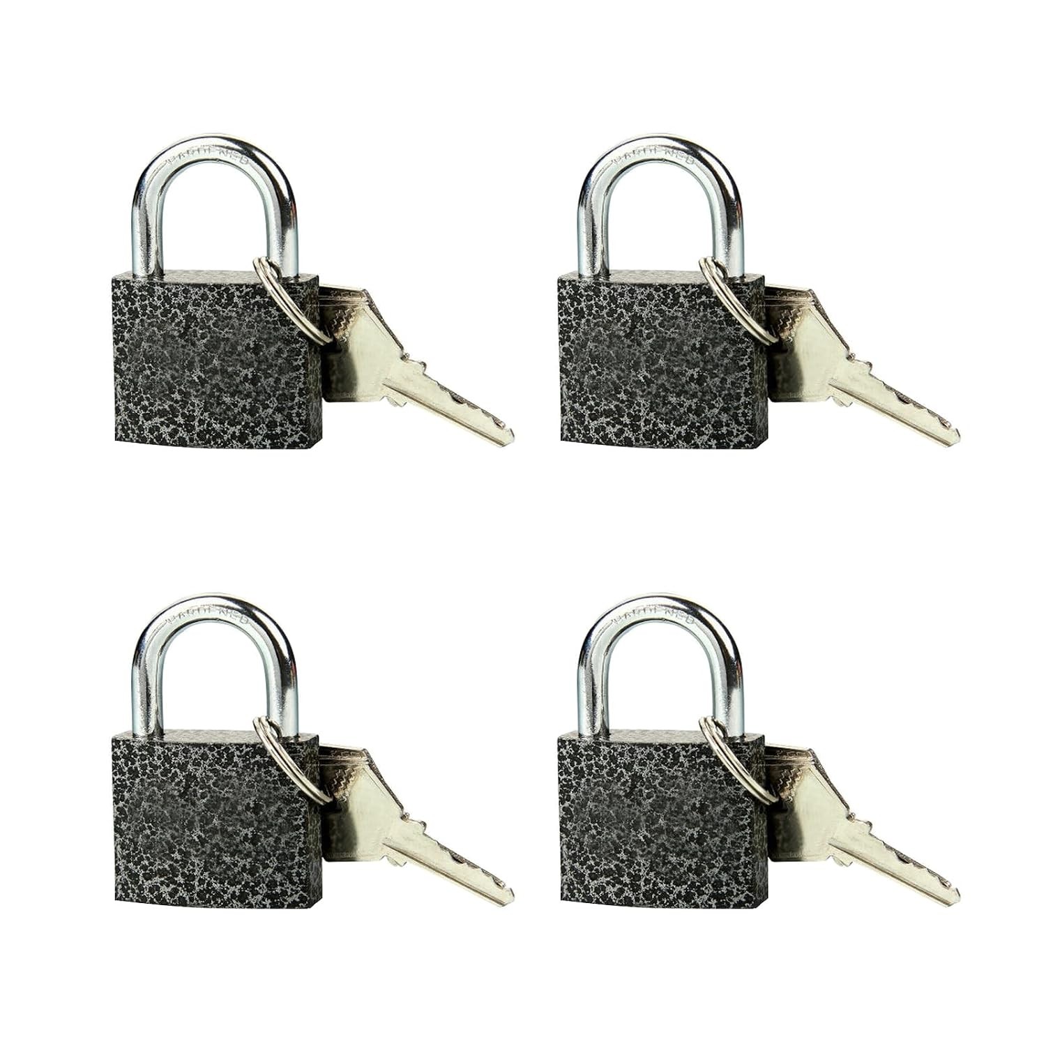 4 Pcs Small Solid Brass Padlocks with Same Keys Keyed Lock