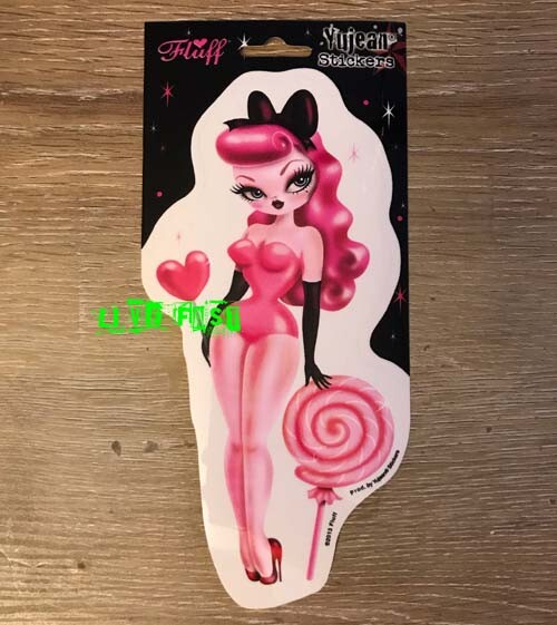 SUGAR DOLL SEXY GIRL DECAL STICKER BY FLUFF vintage 1950s mid century art deco SUGAR DOLL SEXY GIRL DECAL STICKER BY FLUFF vintage 1950s mid century art deco