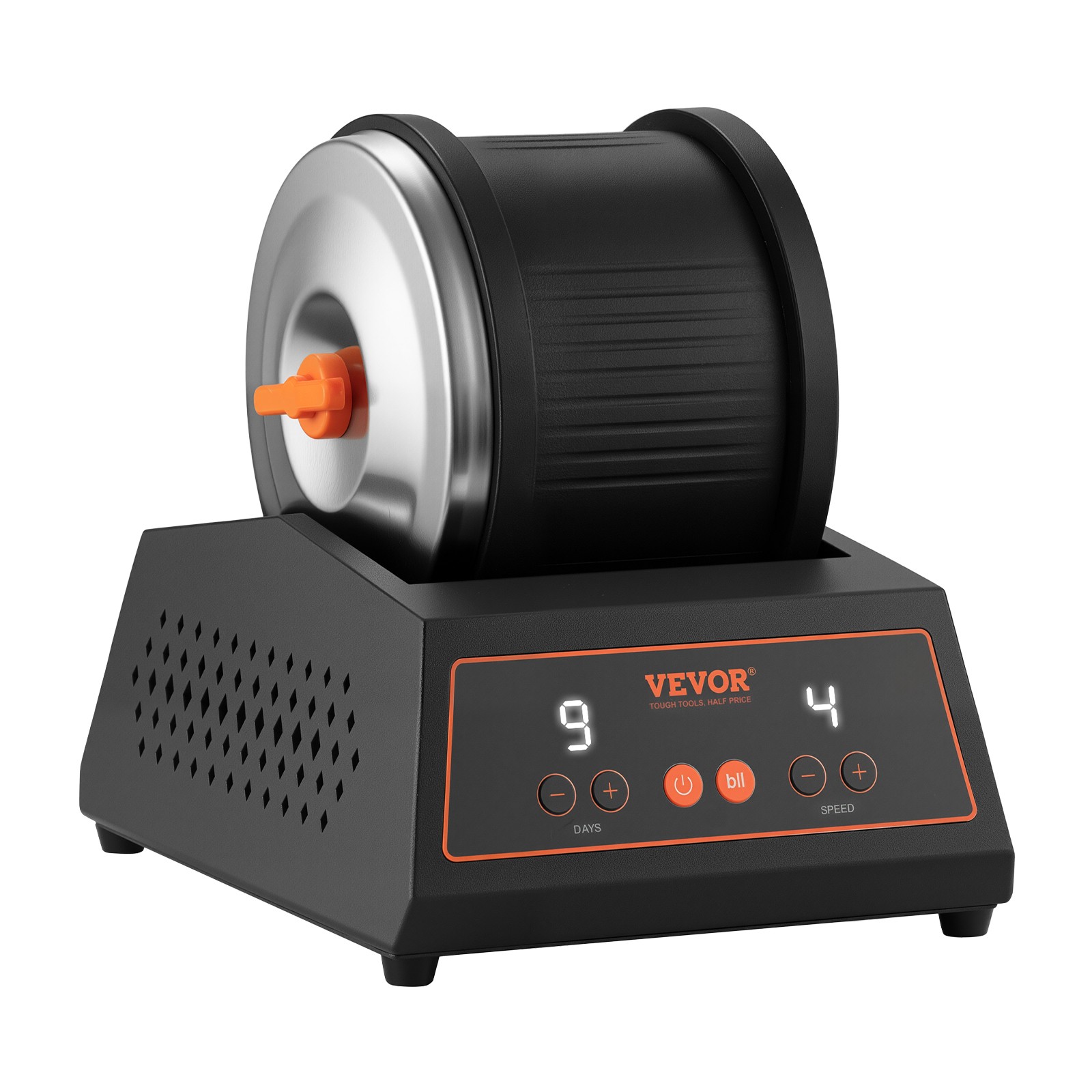 VEVOR Rock Tumbler Rock Polishing Kit 4 lbs Large Barrel with 4 Speed Settings