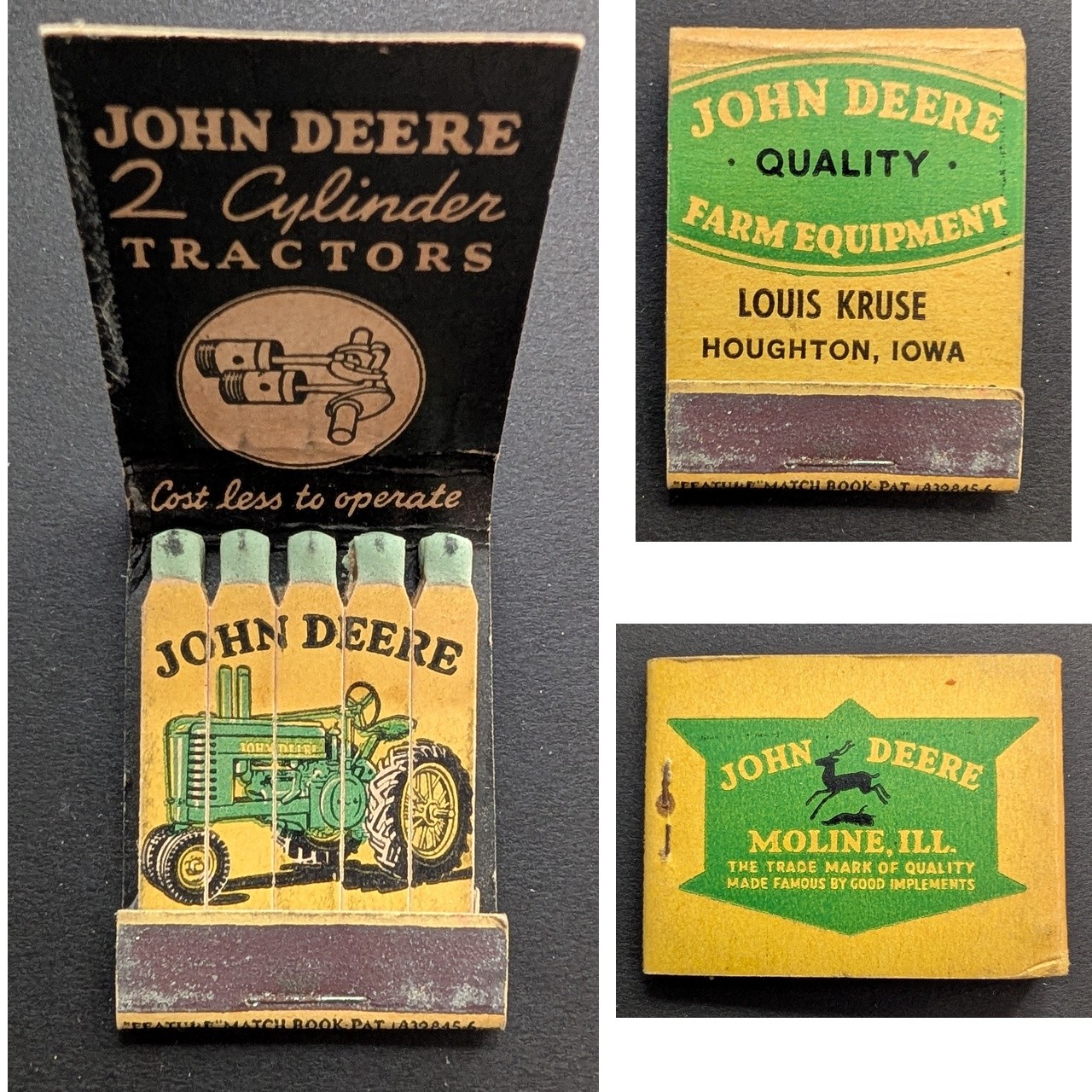 Feature Matchbook John Deere Tractor Dealer Louis Kruse Hougton IA Feature Matchbook John Deere Tractor Dealer Louis Kruse Hougton IA