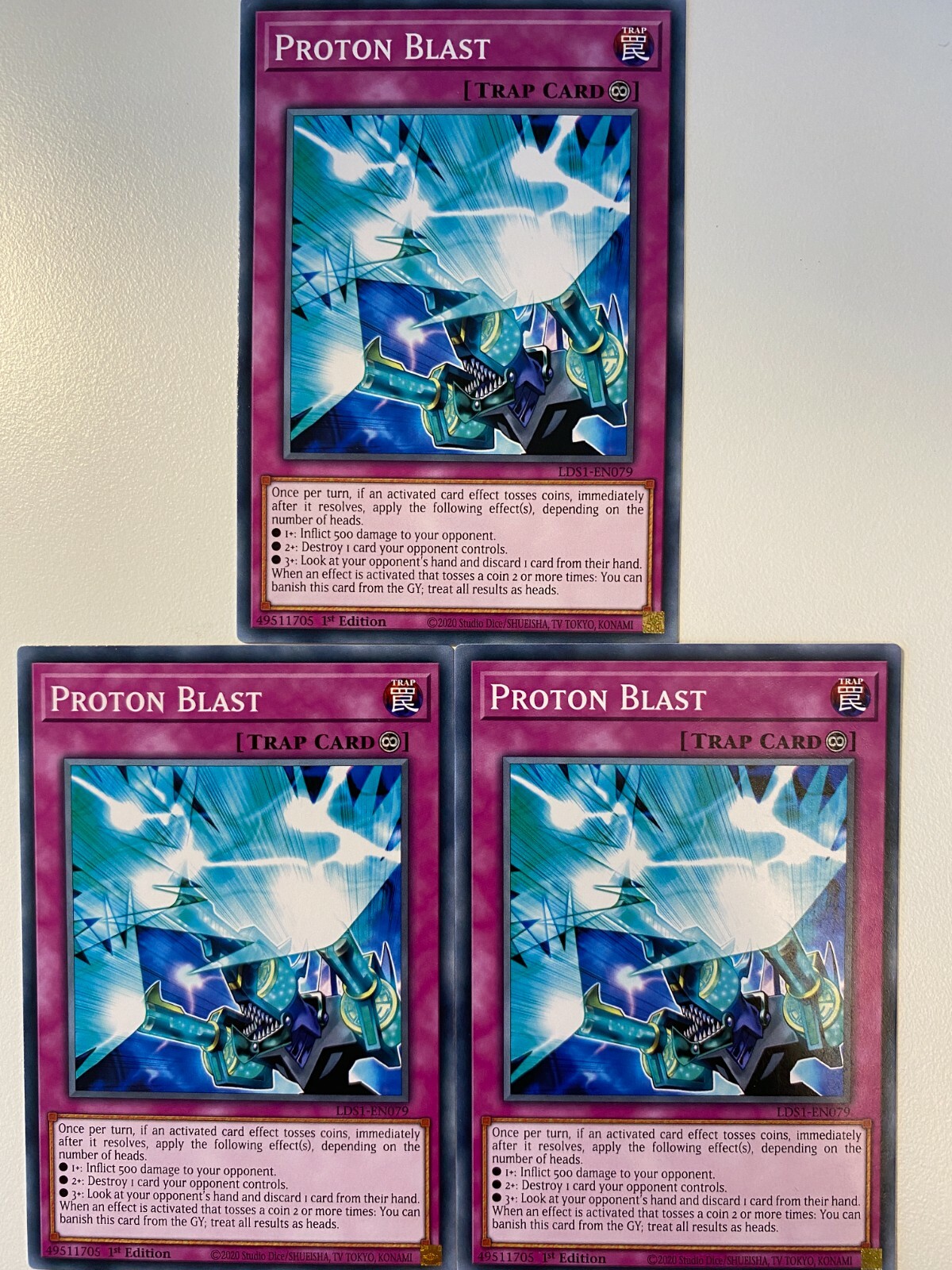 Yugioh Proton Blast LDS1-EN079 Common NM x3 Play Set