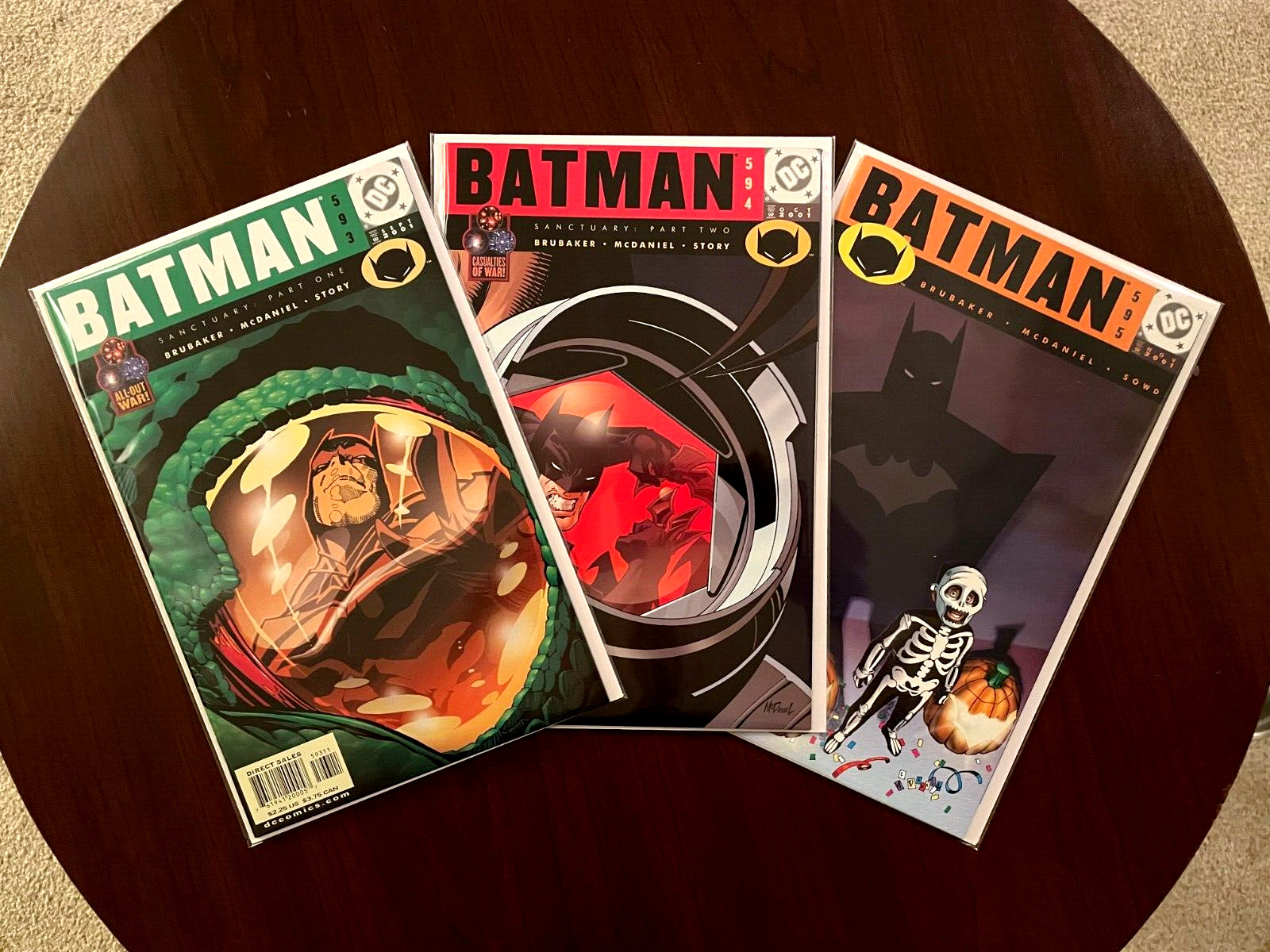 (Lot of 3 Comics) Batman #593 #594 #595 (DC 2001) Scott McDaniel Cassandra Cain