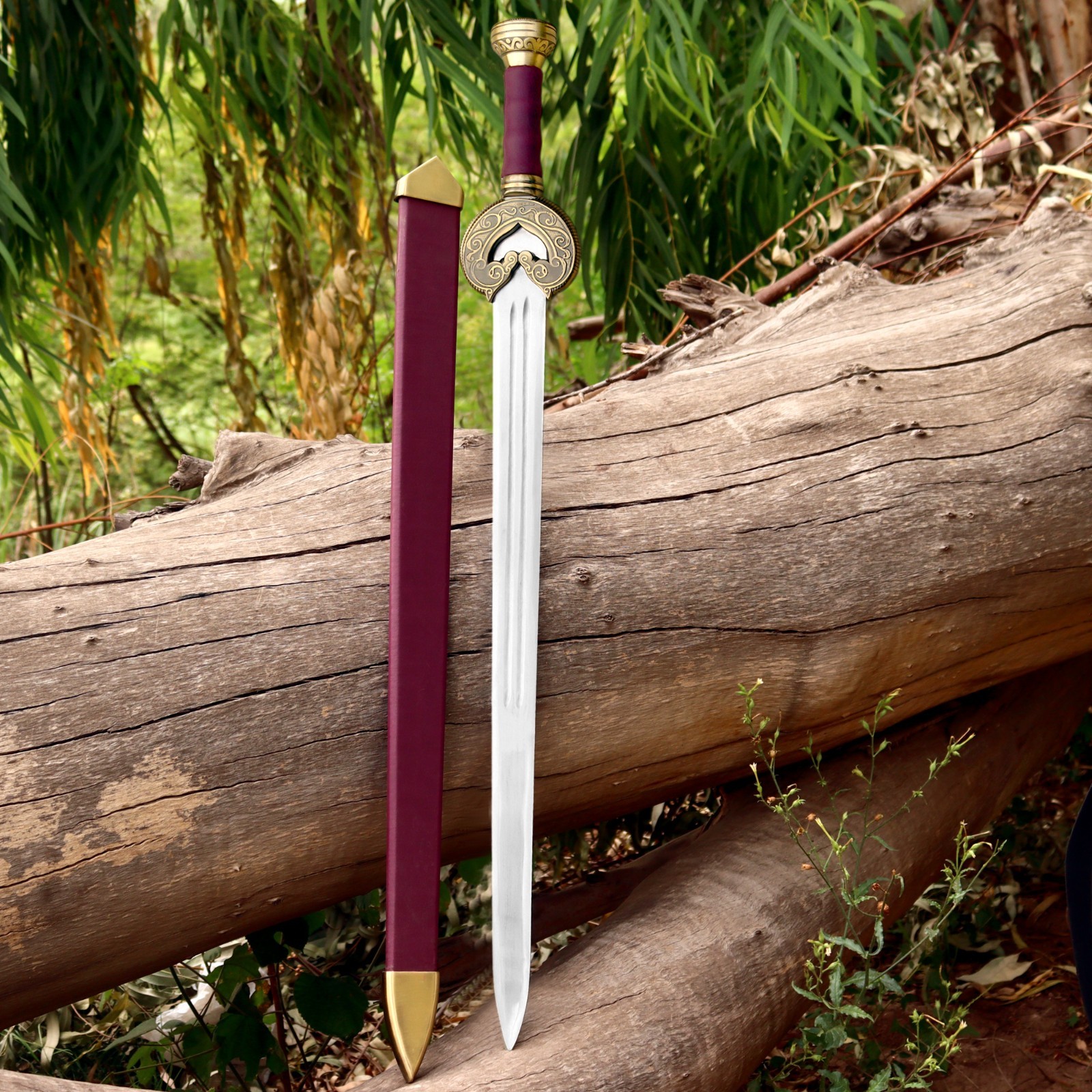 Herugrim Medieval King Sword Display Prop Cosplay Replica Decorative Steel Blade