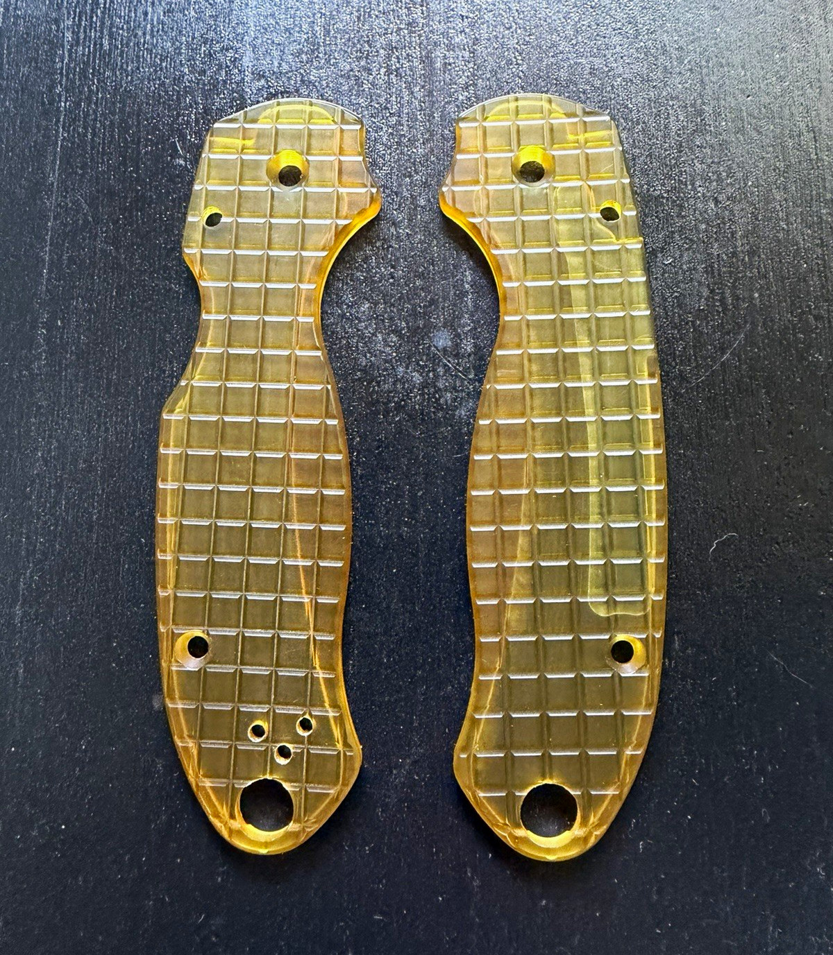 NEW Translucent Yellow PEI Scales for Spyderco Para 3