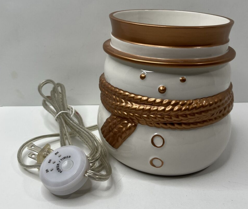Yankee Candle - Electric Snowman Tart/Wax Burner/Warmer with 3/6/9 Hour Timer