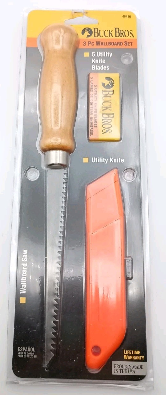 Vintage Buck Bros 3 Piece Wall Board Set # 40416 Utility Saw