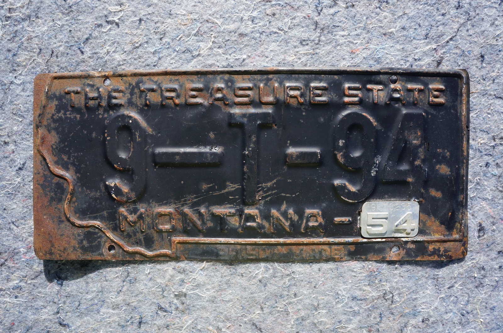 1953 1954 Montana Truck License Plate # 9 T 94 1953 1954 Montana Truck License Plate # 9 T 94
