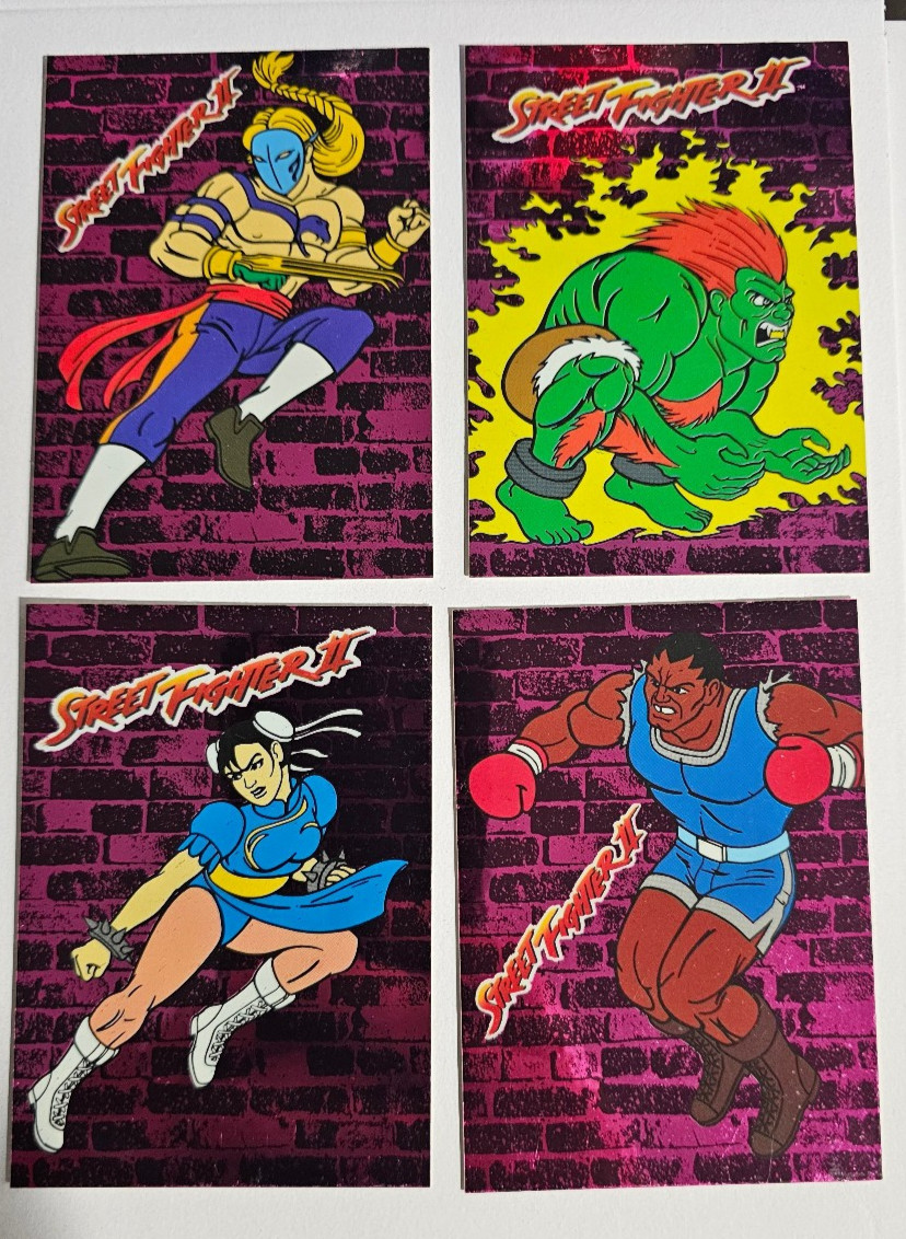 1993 TOPPS CAPCOM STREET FIGHTER 2 II FOIL INSERT SET 4 CHUN LI BLANKA 1993 TOPPS CAPCOM STREET FIGHTER 2 II FOIL INSERT SET 4 CHUN LI BLANKA
