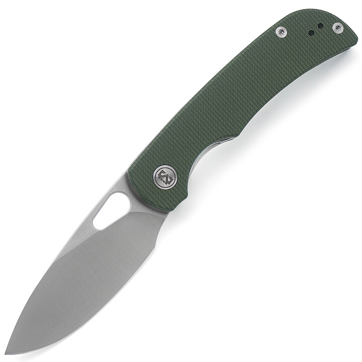 Miguron Moyarl Folding Knife Green Micarta Handle 14C28N Plain Satin MGR806MGN