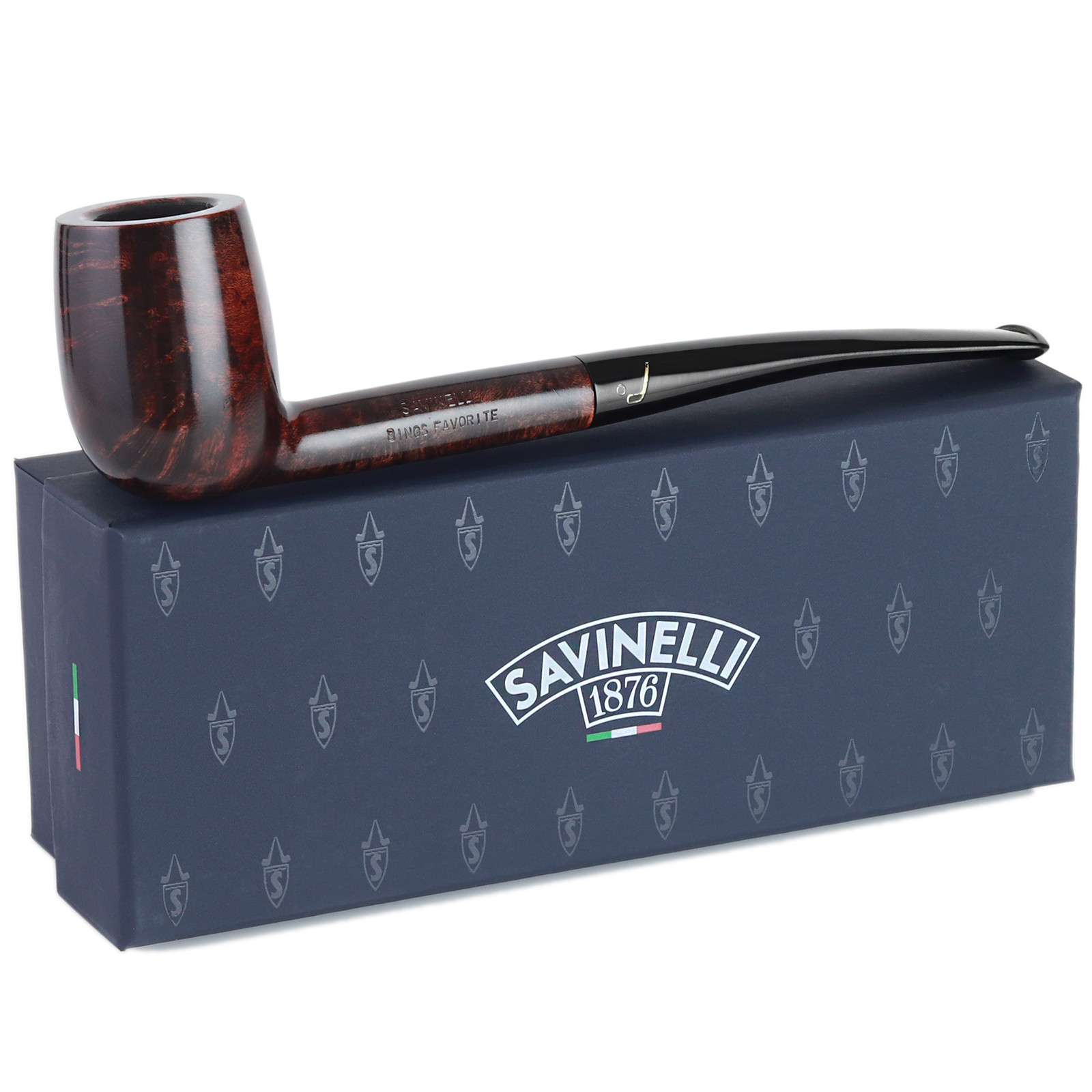 Savinelli Bing's Favorite Smooth Finish, Straight Billiard Tobacco Pipe, 6mm Savinelli Bing's Favorite Smooth Finish, Straight Billiard Tobacco Pipe, 6mm