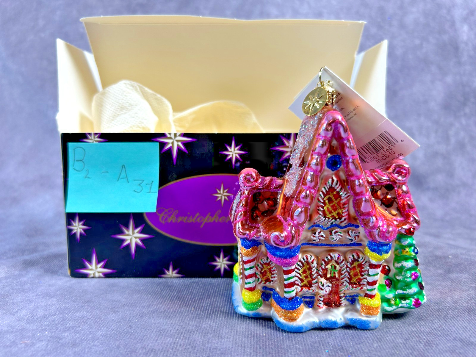 Vintage Christopher Radko Candyland House European Glass Christmas Ornament
