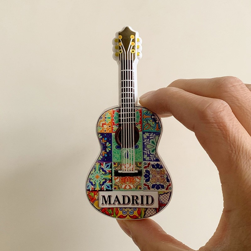 Spain Madrid Tourist Travel Gift Souvenir 3D Guitar Refrigerator Fridge Magnet