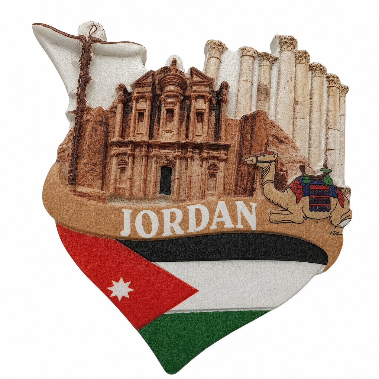 Jordan Souvenir Fridge Magnet Petra Camel Jordanian Flag Travel Gift Decor