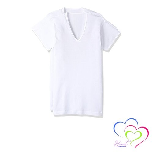 Gunze GK12126 Men\'s GreenMark Short Sleeve V-Neck 100% Cotton Undershirt White Gunze GK12126 Men\'s GreenMark Short Sleeve V-Neck 100% Cotton Undershirt White