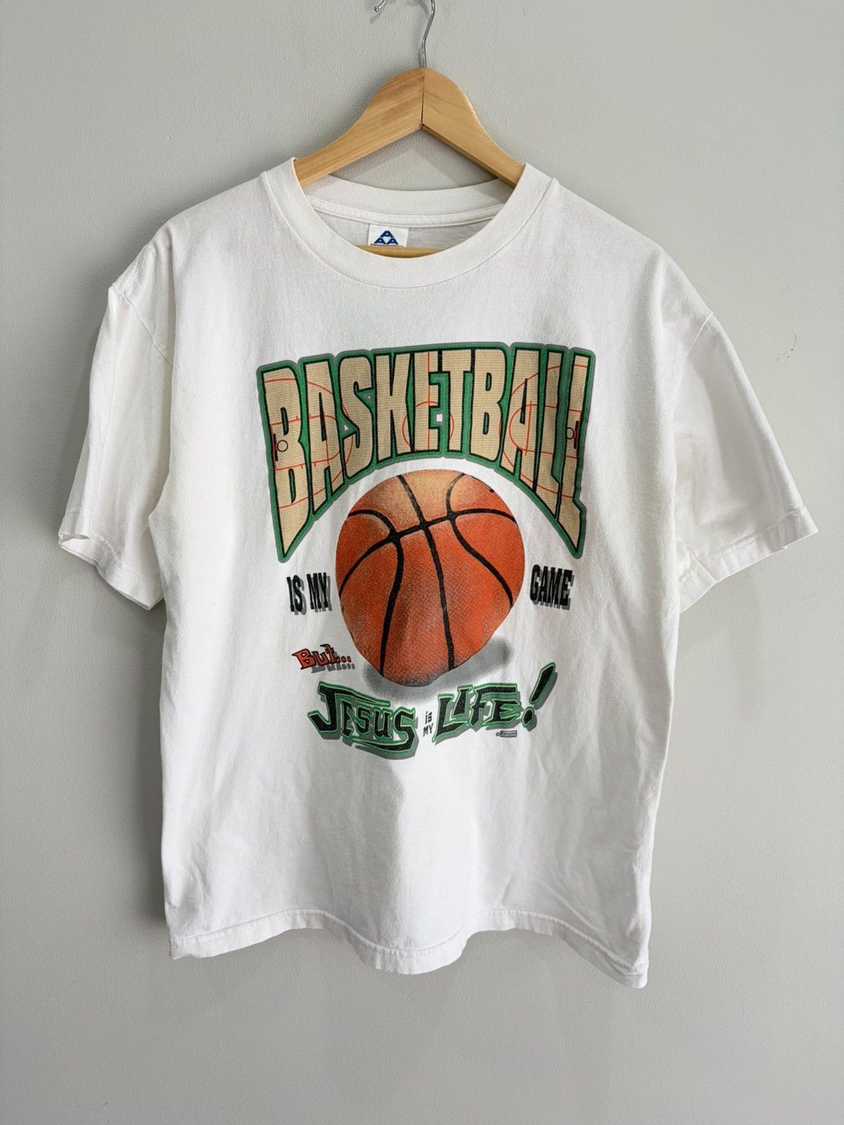 Vintage Jesus Tee Shirt Basketball Is Life God Prayer