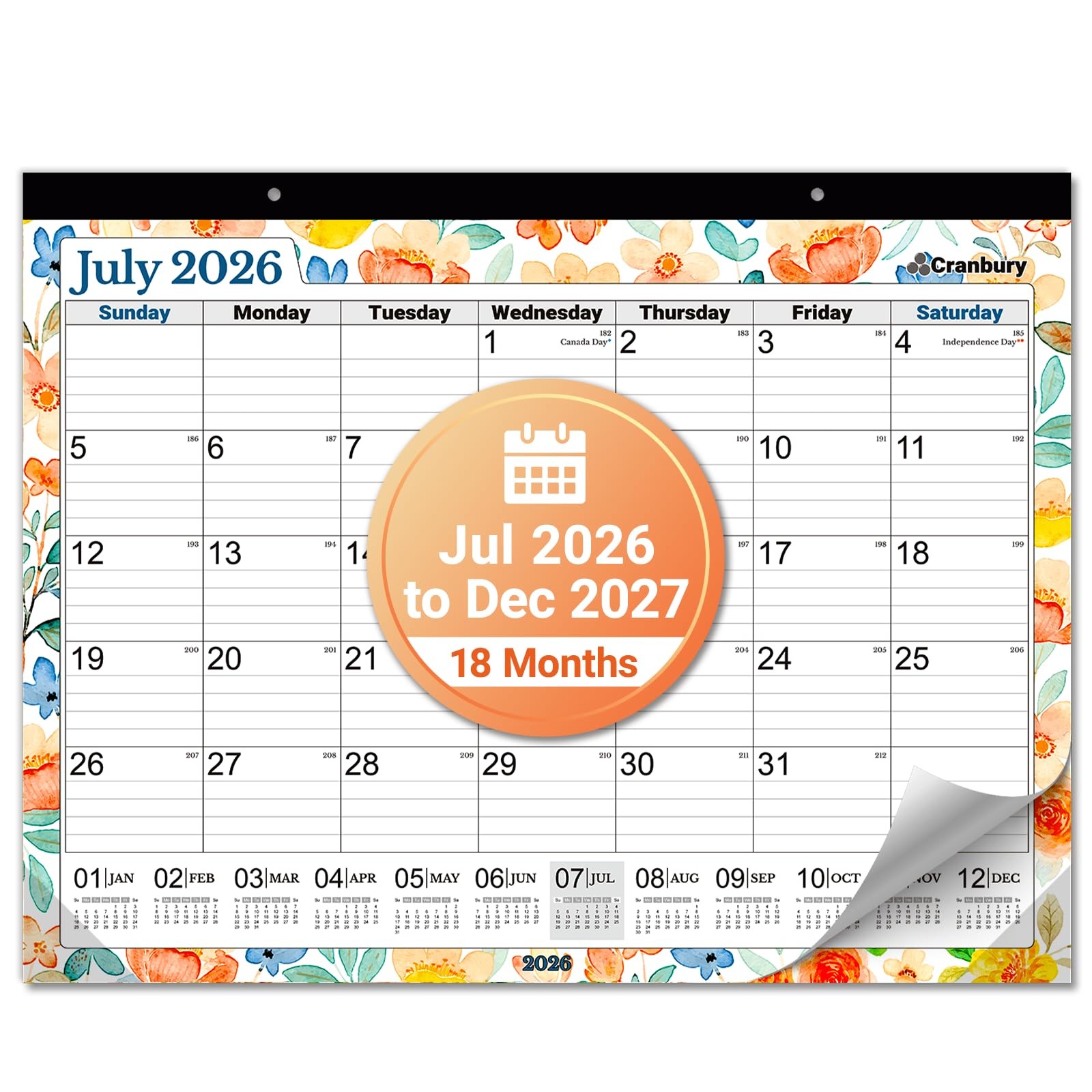 Desk Calendar 20262027 22x17, Jul. 2026 to Dec. 2027, Thick Paper, Sturdy Bac... Desk Calendar 20262027 22x17, Jul. 2026 to Dec. 2027, Thick Paper, Sturdy Bac...