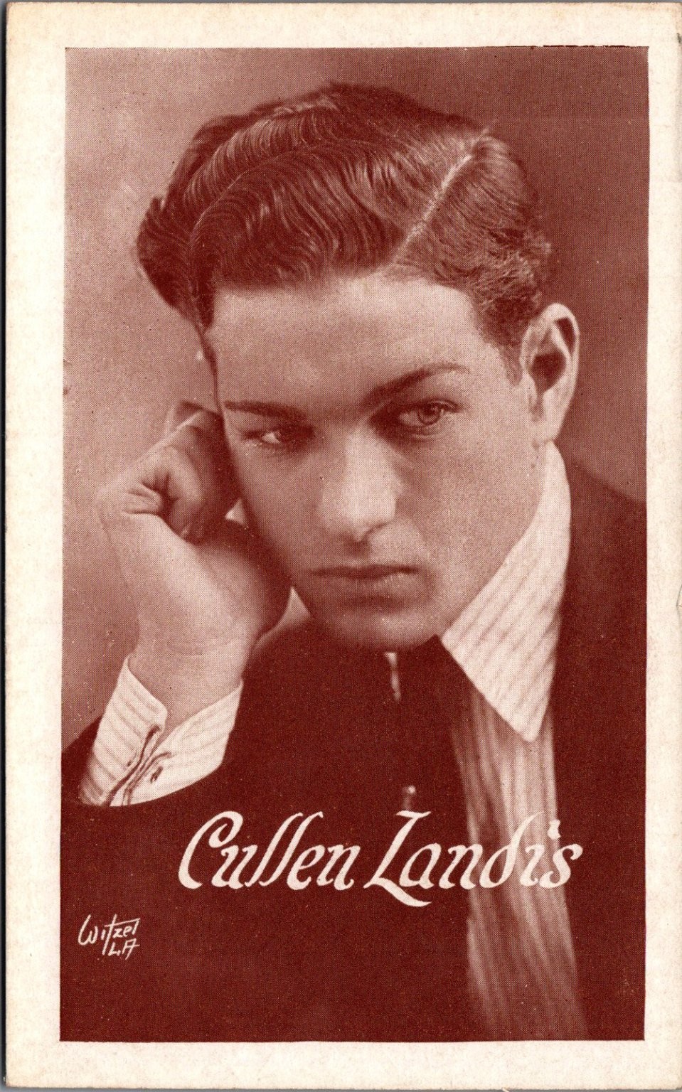 Cullen Landis Silent Film Star Witzel Studio Portrait Postcard 1917 RPPC Cullen Landis Silent Film Star Witzel Studio Portrait Postcard 1917 RPPC