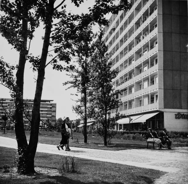 New high rise buildings Hansaviertel district Berlin 1959 right- 1959 Old Photo