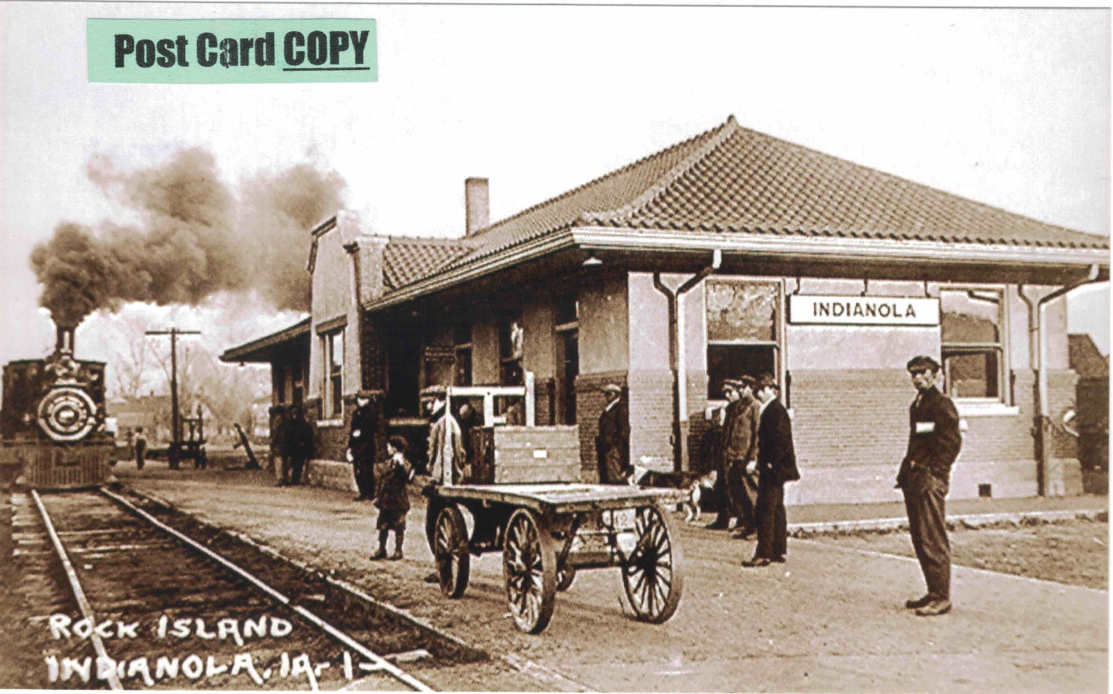 Rock Island Railroad Station (train depot) at Indianola, Warren Co., IA Iowa Rock Island Railroad Station (train depot) at Indianola, Warren Co., IA Iowa