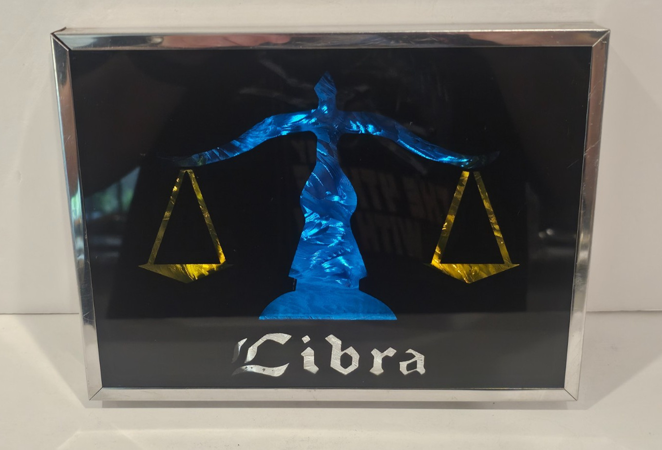 Vintage 1976 Foil & Metal Libra Zodiac Wall Sign - Made by JC Penney Vintage 1976 Foil & Metal Libra Zodiac Wall Sign - Made by JC Penney