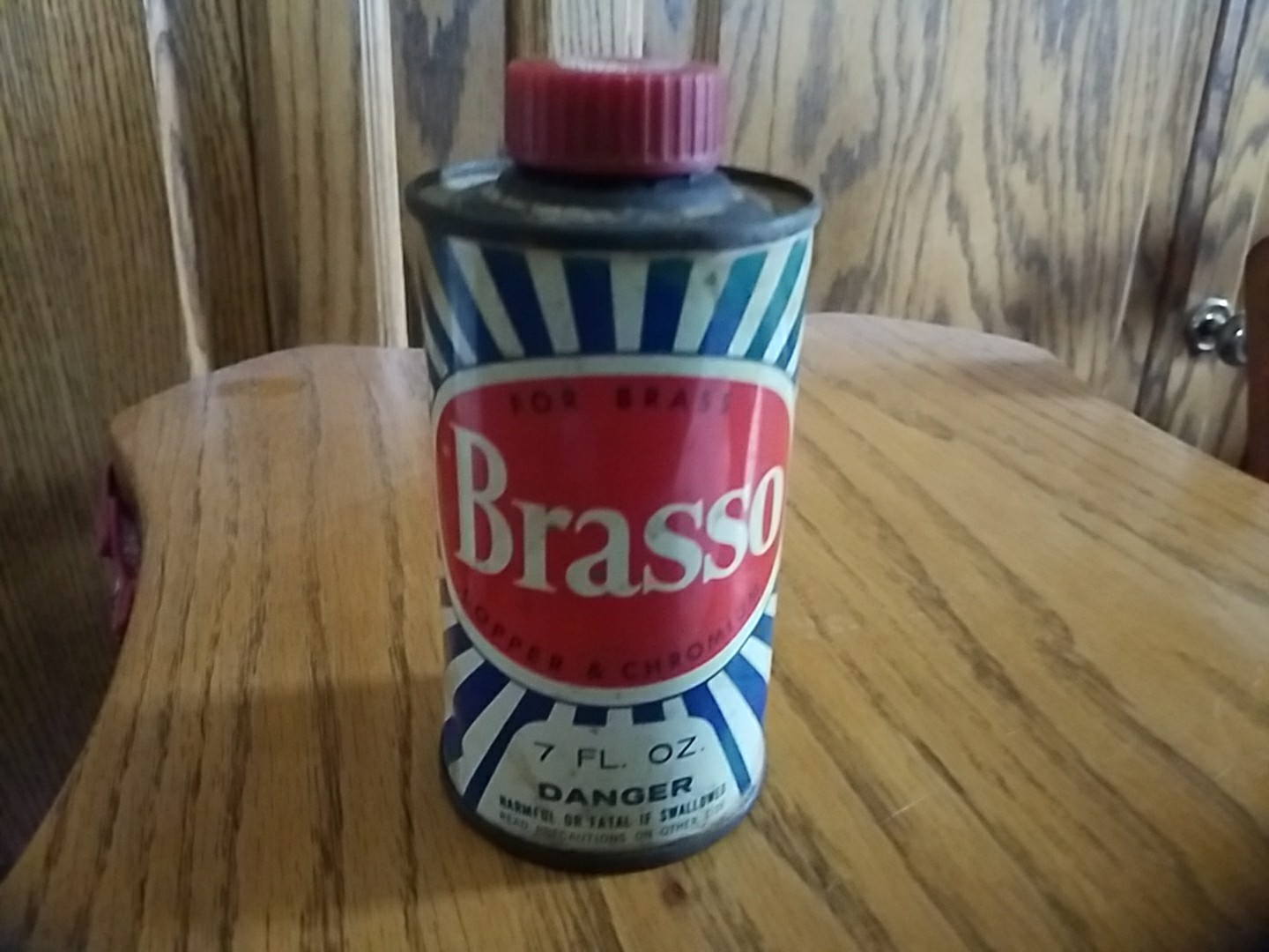 Vintage Brasso Brass Copper Chromium Cleaner Polish Can Tin Blue Red Vintage Brasso Brass Copper Chromium Cleaner Polish Can Tin Blue Red