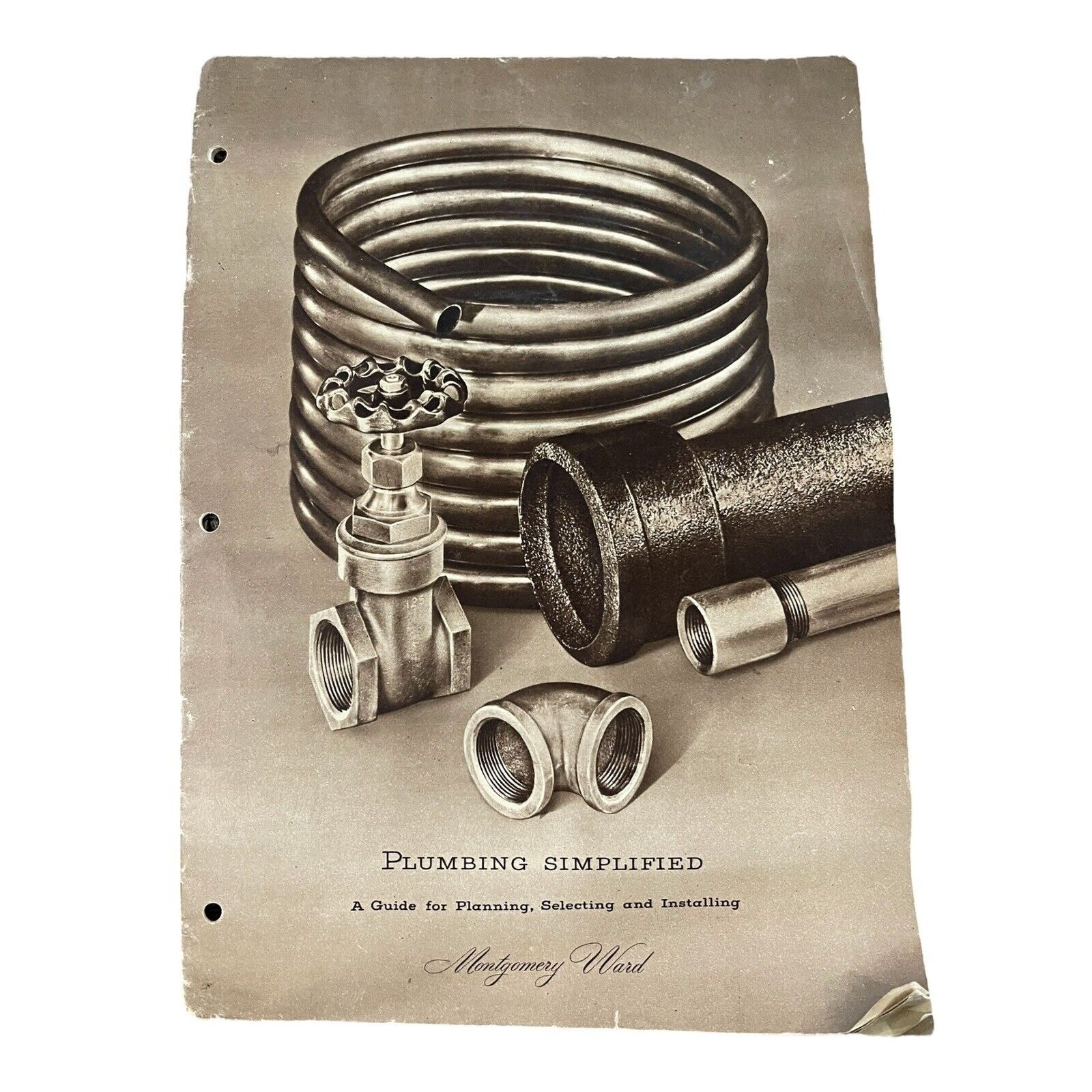 1954 Montgomery Ward Plumbing Simplified Catalog Magazine