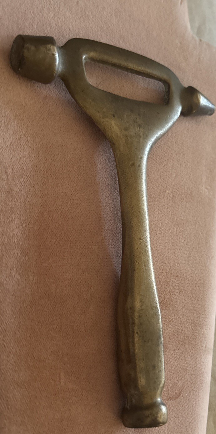 VTG Solid Brass tool Bar Opener Ice Breaker Hammer 1960-70’s